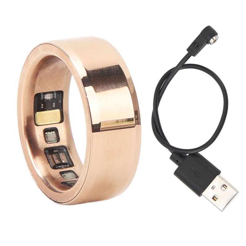 Smart Ring Pink Gold Sleep Monitor Health Tracker Waterproof Aluminum