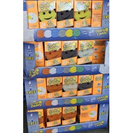 Scrub Daddy Assorted Colors - 7 Piece (6 Sponges, 1 Daddy Caddy) 4TH JULY SALE