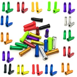 AQQ Bike Brake Derailleur Shifter Cable End Caps (Silver)