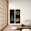 next.design Set of 2 Christmas Wall Scroll Thin Tapestry Tree