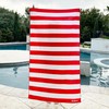 Allgala Oversize 40x70 Inch (1x1.8M) Cabana Stripe Design Microfiber Beach