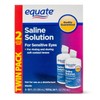 Equate Saline Solution, Contact Lens Solution for Sensitive Eyes Twin