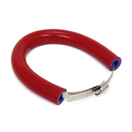 BIUGERCN 33cm-52cm Motorcycle Exhaust Protection Collar Adjustable Motocross Muffler Protector Universal for Pit Dirt Bike Motocross Supermoto Enduro Rally Red