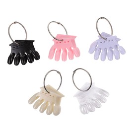 Minkissy 5pcs Crown-shaped Nail Color Cards Lightweight Nail Display Tips for Salons Personal Use Convenient Color Contrast Tools Transparent Natural