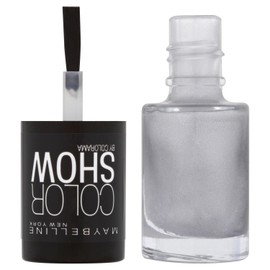 Maybelline ColorShow Nagellack, Nr. 107 Watery Waste, bringt die Laufsteg-Trends aus New York auf die Nägel, in schimmerndem silbergrau, 7 ml