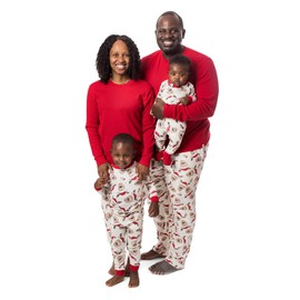 Burt's Bees Baby Unisex Baby Adult Family Jammies Matching Holiday Organic Cotton Pajamas, Guide My Sleigh 2024, Large