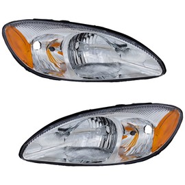 Garage-Pro Driver and Passenger Side Headlight for Ford Taurus 2000-2007 Halogen Without bulb(s) For Models Without Centennial Edition Replaces# 1F1Z13008AA 1F1Z13008AB