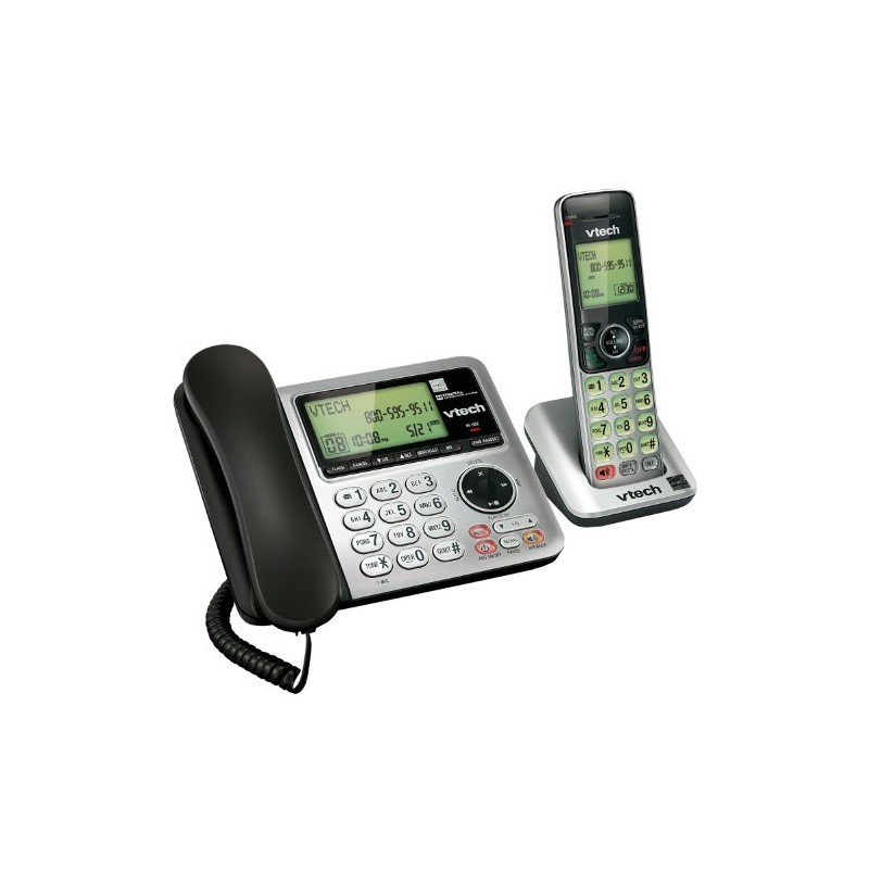 VTech CS6649 DECT 6.0 Expandable Corded/Cordless Phone with Answering System