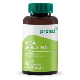 PRONAT  Alga Spirulina 100 Pura, Suplemento Alimenticio, 90 cpsulas de 500 mg                                                                         