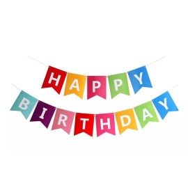 C-Spin Happy Birthday Banner Decor Letter Hanging Photo HBD Paper Card Board Colorful