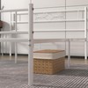 VECELO White Queen Size Bed Frame with Headboard/Metal Platform Base/Mattress