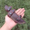 Leather Knife Sheath for Belt,Top Grain Knife Holster, 8 in