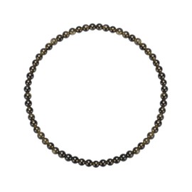 EUMENIDES Women's stone anklet, tiger's eye anklet, tourmaline, obsidian anklet, agate anklet, 9.45 inches, 6 mm/4 mm, 24 cm, Stone