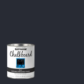 Rust-Oleum 301450 Specialty Chalkboard Brush-On Paint, 30 oz, Flat Black, 4 Pack