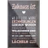 schilderkreis24 Beautiful Saying "Zuhause ist.." Magnet Decoration Quote Family Fridge