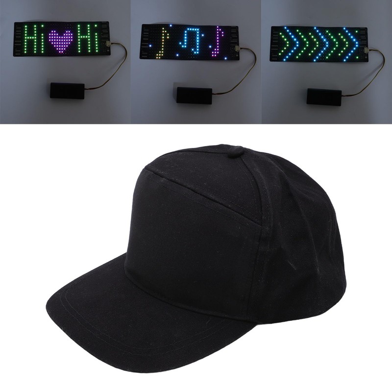 Dpofirs LED Hats, Cool Hat with LED Display, App Control,