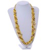 Avalaya Multistrand Yellow Shell/Glass Bead Long Necklace/ 76cm L