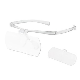 HWATANG I.L.K. 1.6X&2x/110x45mm Spectacle Magnifier Fit-Over Eyewear Hands-Free Dentist Beauty Working Loupe Model Assembly Two Lenses (1.6X&2X/Clear)
