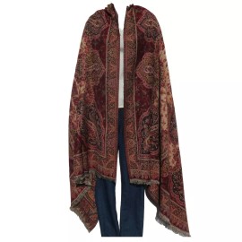 TDbN | Tribal Designs by Neela Throw / Shawl | Yak + Sheep Wool Blend | Nepal |Handmade | Jamawar Design