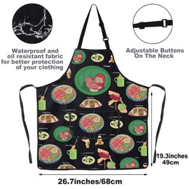 G2TUP Anime Movie Kitchen Apron Anime Food Apron Anime Lover Gift Anime Ramen Apron (Ham CA)
