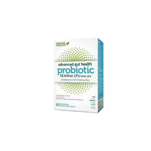 Genuine Health Advanced Gut Probiotics 15 Billion 60vc