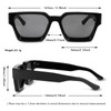 Rtuerfik Thick Frame Sunglasses Fashion Square Sunglasses for Women Men