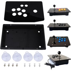 Qcwwy Acrylic Panel and Case DIY Set Kits Replacement for Arcade Game Machine Arcade Table Games Black
