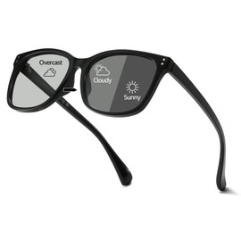 TJUTR Polarised Photochromic Sunglasses for Womens Retro Square Ladies Sunglasses with UV Protection for Driving Travel