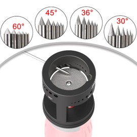 3mirrors Aluminum Tungsten Electrode Sharpener Grinder Head TIG Welding Tool 24 Guides, 24 Multi-Angle & Offsets, Full-Featured Tool w/Dust Housing, Healthy Version