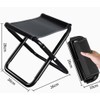 SLTG2020 Portable Folding Camping Stool, Lightweight Aluminum Frame, Black Oxford