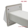 Kair White Cowled Outlet Grille 155mm External Dimension Wall Vent