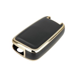 2 Buttons Car Key Cover for Vauxhall Astra Insignia Zafira Adam key fob cover with keychain screwdriver (Black)