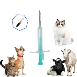 Dog Microchip, ISO Microchip Pets for Management and Tracking, Small ISO Microchip ID Tag with Syringe for Identification and Management of Dogs and Cats (20 Pack, 1.4 X 8 mm)