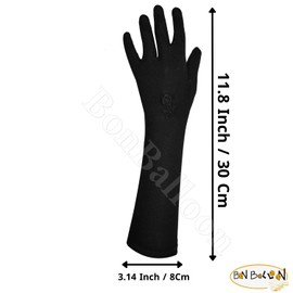 bonballoon Stretch Gloves Sleeves Arm Arms Cover Covers Veil Hijab Hejab Islamic Islam Abaya Muslim Hijab Extensions Modest Glove Sleeve Women Winter Warm Warmer Outdoor Sun Block Ladies (Blacks) 382