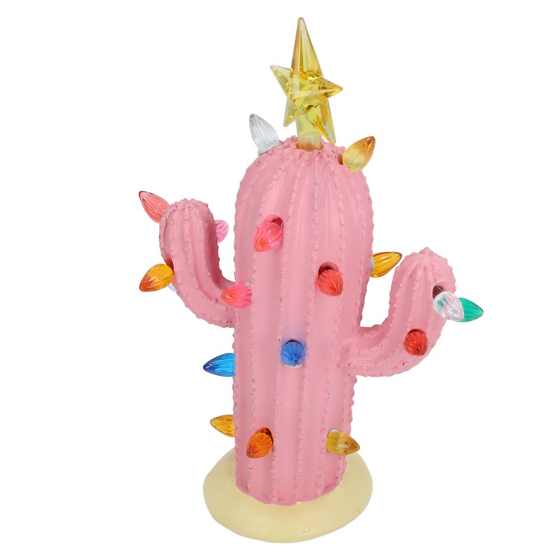 Cactus Figurine Resin Home Decor Plant Cactus Christmas Tree with