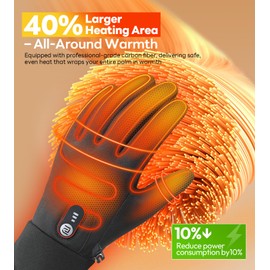 Heated Gloves for Men Women Rechargeable with 7.4V 3000mAh Battery Thin Liner Work Touchscreen Heating Glove for Cold Weather