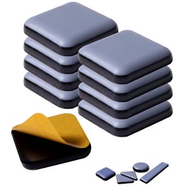 HiCycle2 Furniture Sliders for Weight, 4 Shaped Furniture Moving Pads, Move Noise Prevention, Furniture Foot Protection, Bed Table Heavy Objects (8, Square, 30mm)