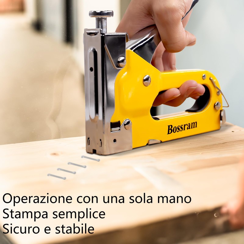 Tutee Stapler for Wood, 3-in-1 Box with 300 Nails, Suitable