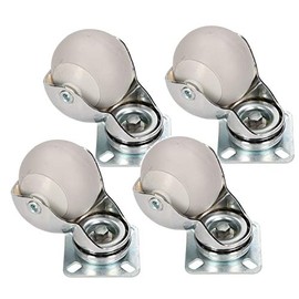 KOTARBAU 5907465906722 Set of 4 Furniture Castors, Silver, 50 mm