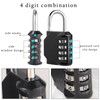 Pack of 2 Padlock Combination Lock, 4 Digit Zinc Alloy