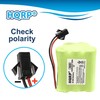 HQRP 6V Battery SM-2P Plug for Harbor Frieght Solar Light,