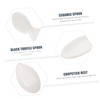 Mikinona 1Pc Ceramic Spoon Rest for Caviar Sauces Elegant Black