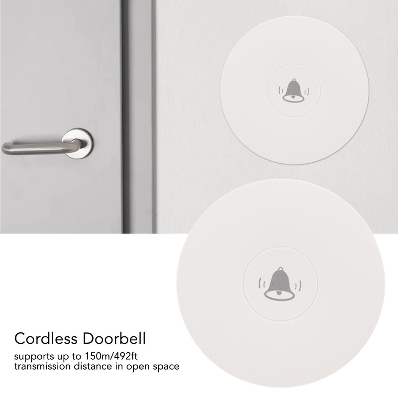Self Powered Wireless Doorbell Waterproof Door Bells with 58 Melodies