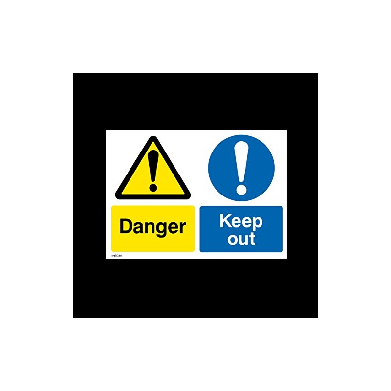 Danger Keep Out Plastic Sign with 4 Pre-Drilled Holes (MISC111)