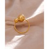 Jana Winkle Stainless Steel Ball Adjustable Rings Women Statement Gold