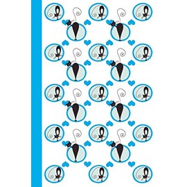  Sketchbook: Cats in Circles (Blue) 6x9 - BLANK JOURNAL WITH NO LINES - Journal notebook with unlined pages for drawing and writing on blank paper