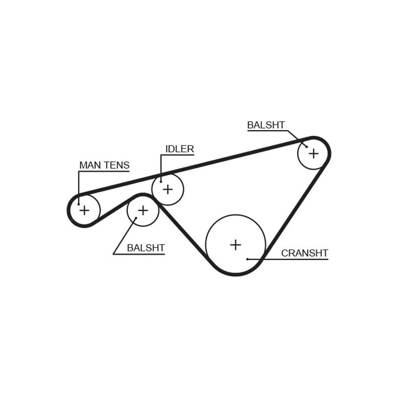 GATES Timing Belt 5463XS