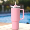 LiqCool 40 oz Tumbler with Handle 2 Straws and 2