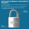 Zarker keyed Padlock, Heavy Duty Stainless Steel Lock, Waterproof and