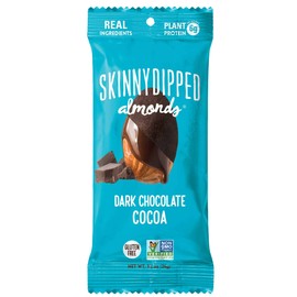 Skinny Dipped Dark Chocolate Cocoa Almonds, 1.2 Ounce -- 40 per case.